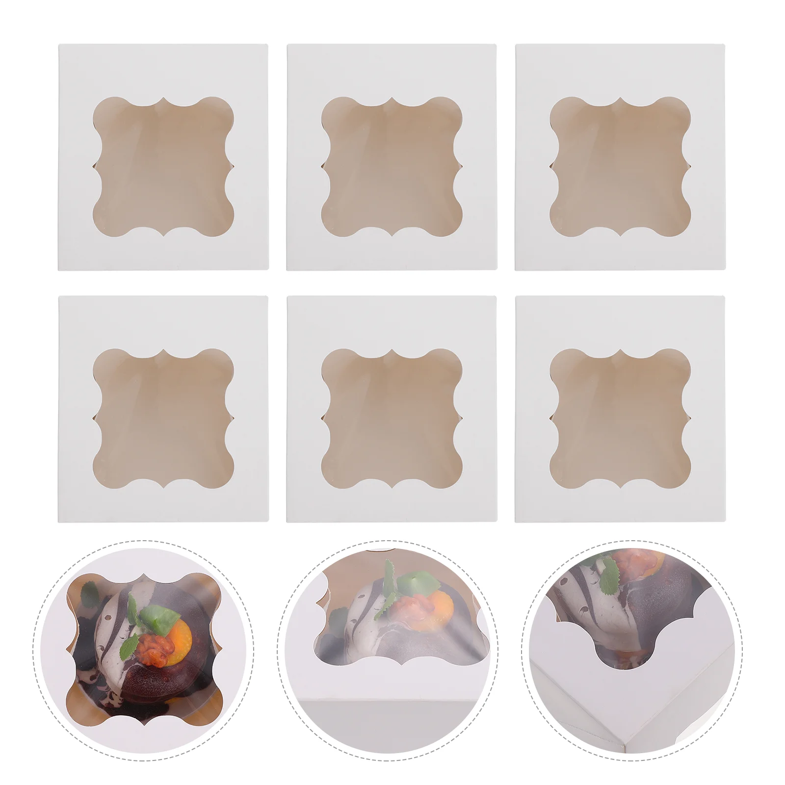 

10Pcs Dessert Packing Boxes Pastry Boxes Cake Packing Paper Boxes )