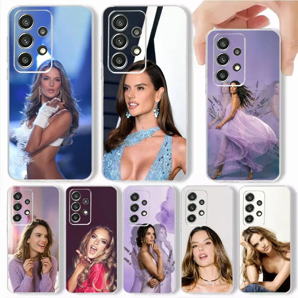 Фото Чехол для телефона Supermode AA A-Alessandra Ambrosio, мягкий прозрачный чехол из ТПУ для Samsung S25, S24, S21, S22, S23, S30, Ultra, S20, Plus №1
