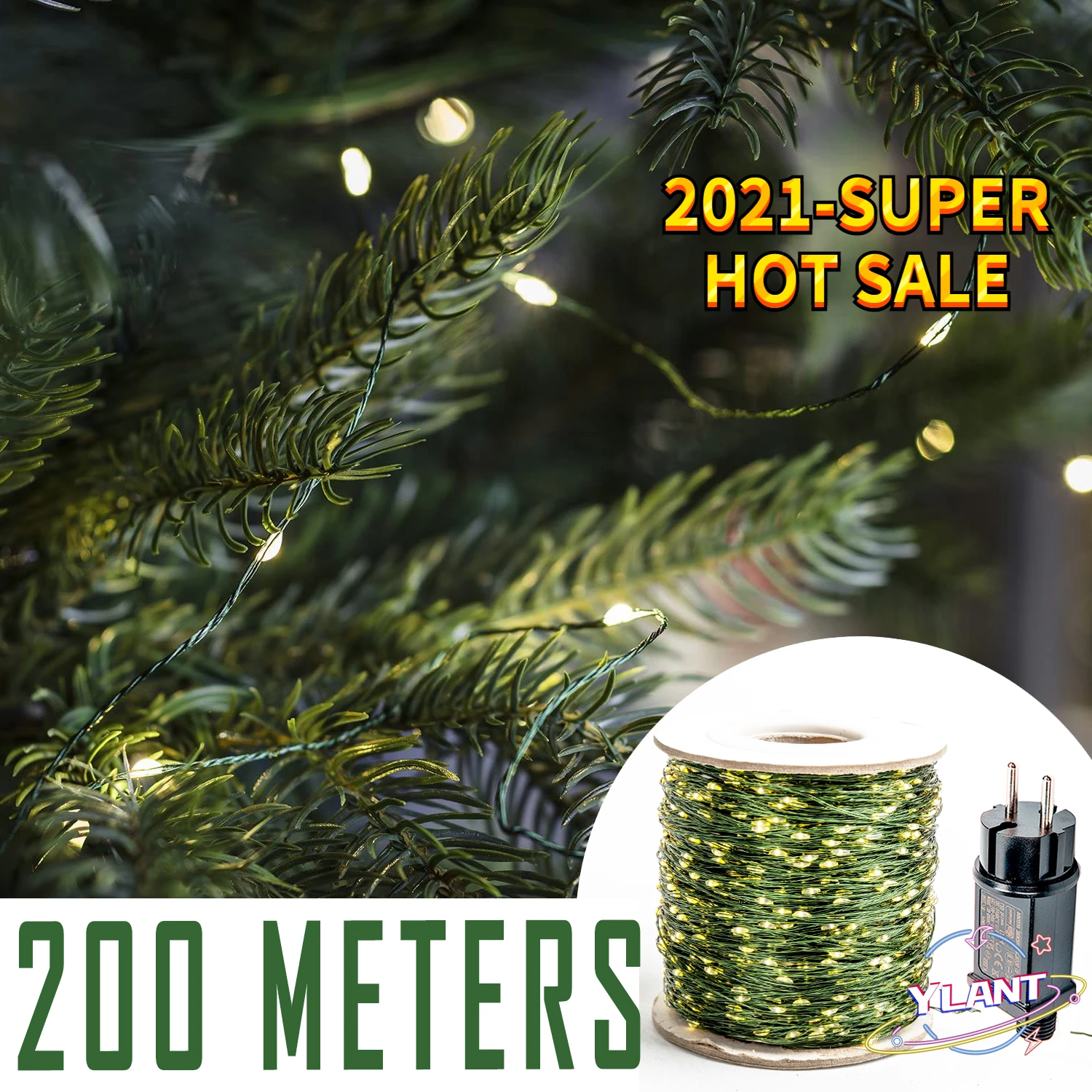 

СВЕТОДИОДНАЯ Гирлянда 100 м, гирлянда с зеленым проводом, уличная гирлянда с теплым белым светом для дома, Рождества, свадьбы, вечеринки, укра...