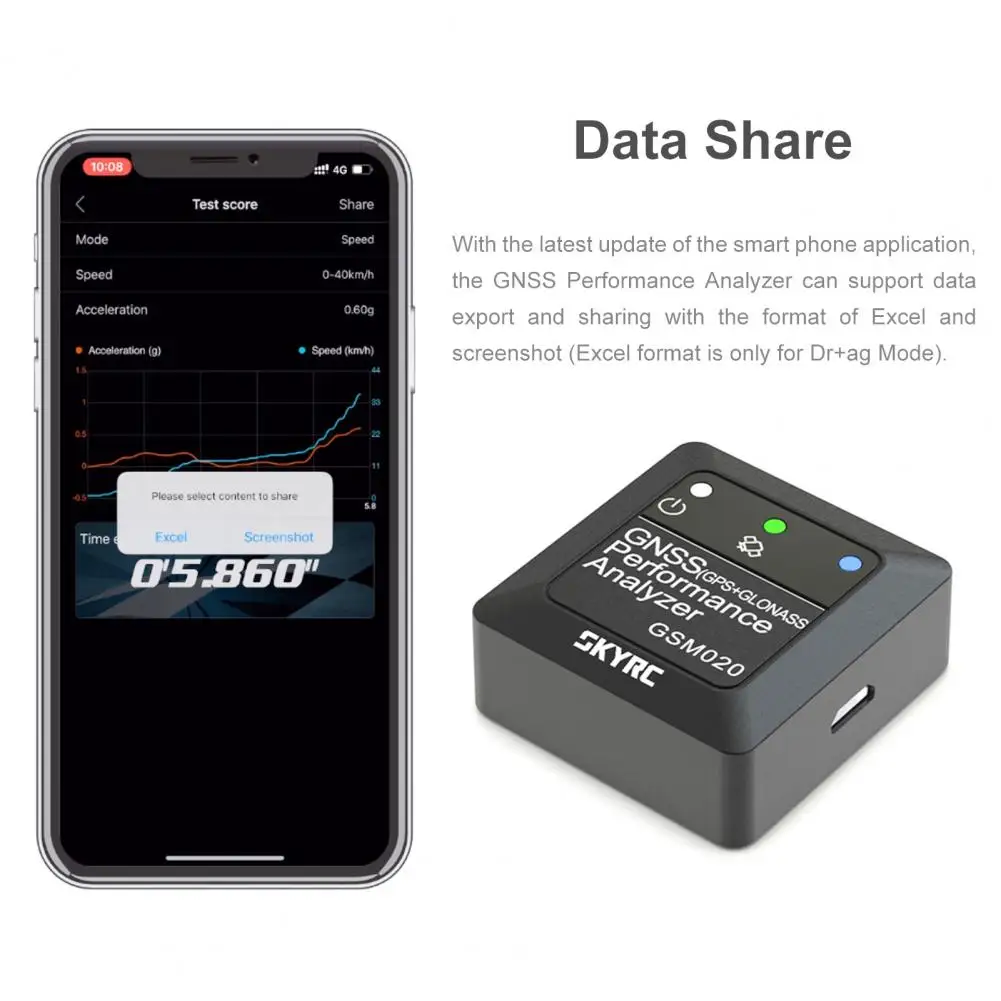 

Износостойкий прост в эксплуатации GSM020 GNSS анализатор производительности спортивные принадлежности