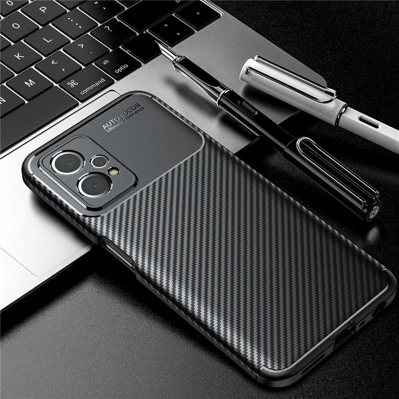 For OnePlus Nord CE 2 Lite 5G Case OnePlus 10R Nord CE 2 Lite Cover Shockproof Carbon Fiber Soft Silicone Bumper Nord CE 2 Lite
