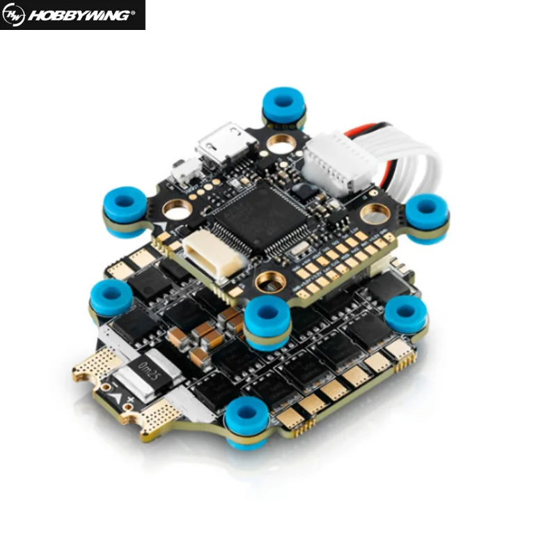 

Контроллер полета Hobbywing XRotor F7 С XRotor Micro 40A 60A 4 в 1 BLHeli-32 DShot1200 для FPV гоночного дрона квадрокоптера, 1 шт.