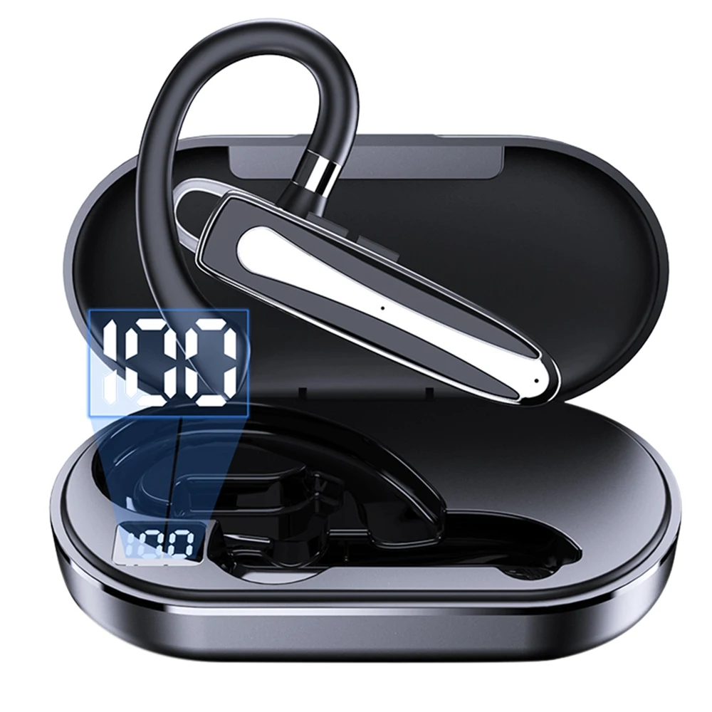 

Bluetooth Headset Dual Microphone Noise Cancellation Bluetooth 5.0 Headset Earbuds for Drivers Machine Office