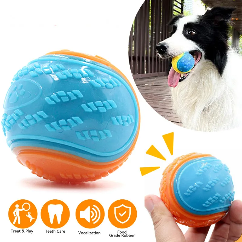 

Pet Dog Bite-resistant Toy Rubber Ball Beef-flavored Elastic Ball To Prevent Dog From Destroying Things Dog Training Supply