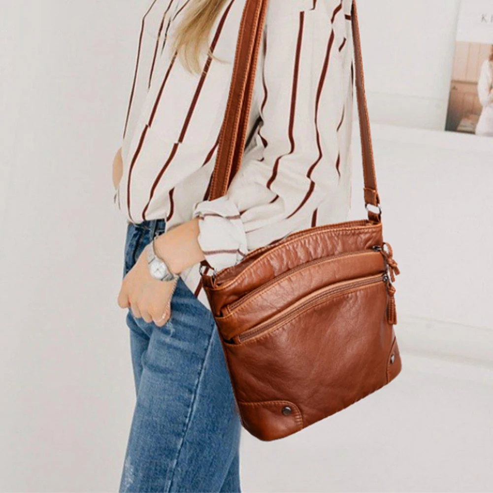

Female Solid-color Business Bag Large Capacity Cross-body Bag Anniversary Gift