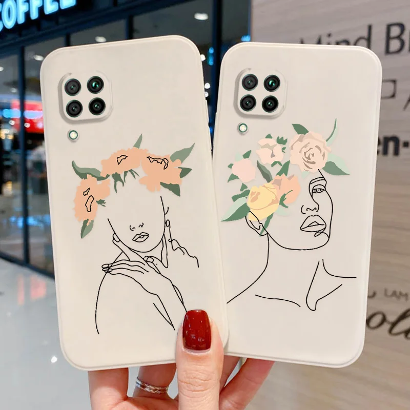 

For Huawei P40 Lite Case P30 Lite P50 Pro Y6 Y5 Y9 Y7A P Smart 2021 Case Silicone Soft For Honor 50 Pro 20 Pro Art Painted Cover