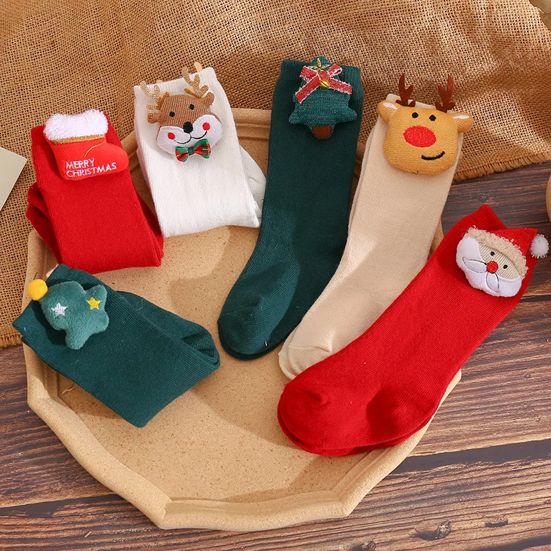 

Socks Baby Accessories Girl Christmas Cartoon Animal Stuff for Newborns Girl Toddler New Baby Product Sock Infant Cotton Socks
