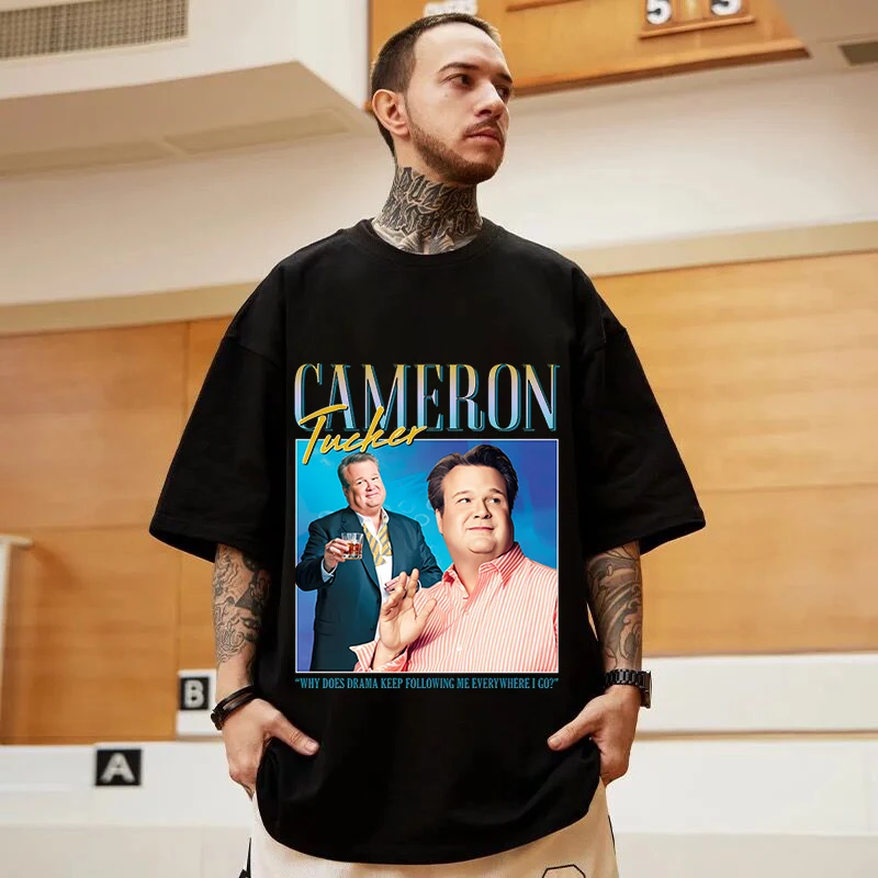 

CAMERON Graphic Printed Streetwear Hop Funny POP Star Tshirt Men's Top Harajuku Hip Tee for Women Clothing Plus Size T-shirt