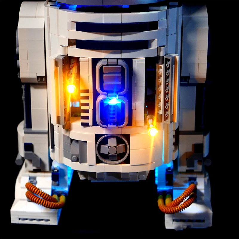 Фото Премиум-набор светодиодной подсветки для Lego 75308 R2-D2 (только светодиодная подсветка, без модели из блоков) — осветите свои творения. №2