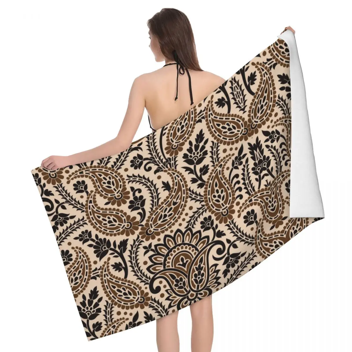 Quick Dry Boho Bohemian Flowers Style Soft Linen Microfiber 
