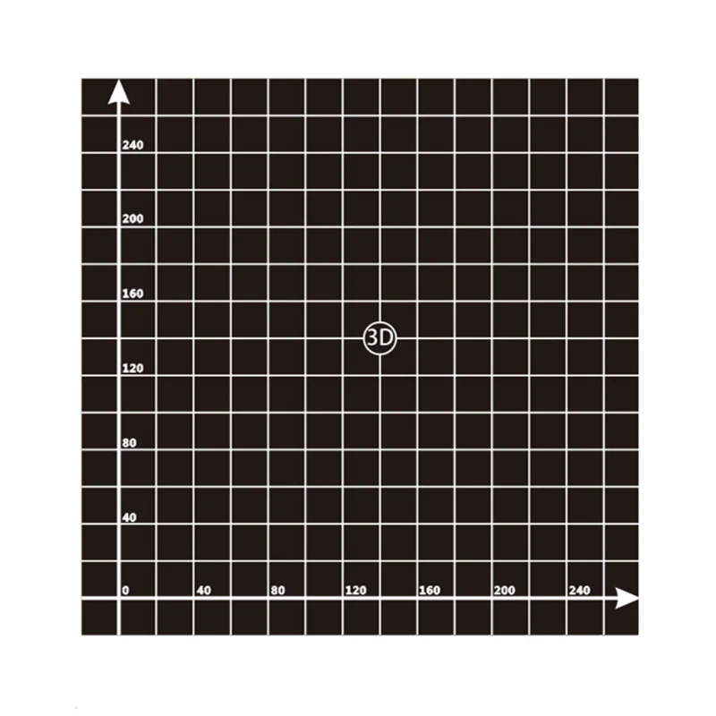 

KX4A 3D Printing Build Surface Heat Bed Sticker Coordinate Printed Surface Build Sheet Plate 11.8x11.8in 8.66x8.66in