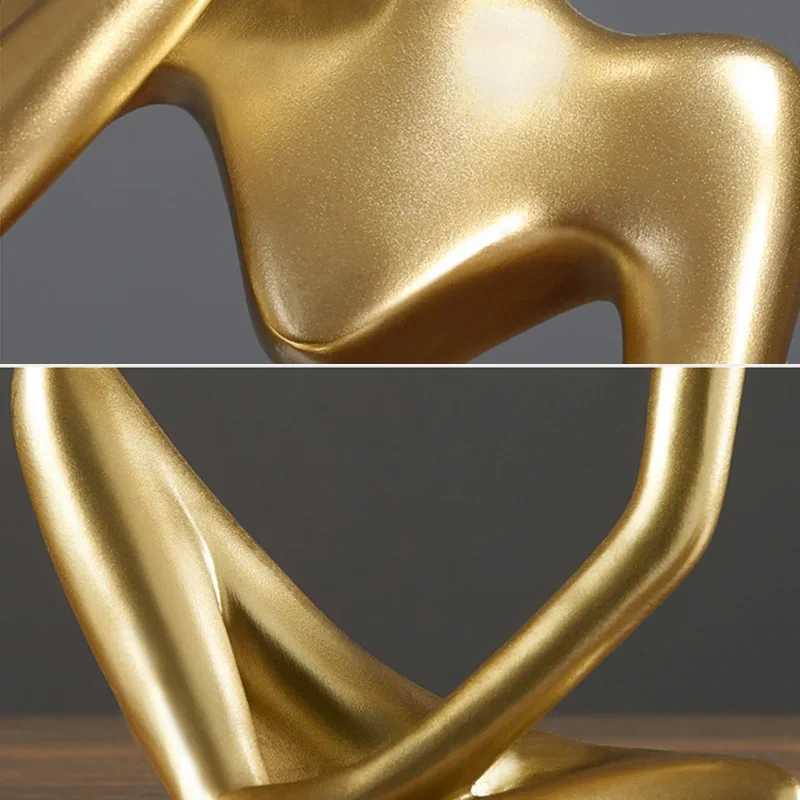 2 шт. статуя мыслителя абстрактная мозаичная фигурка скульптура из смолы