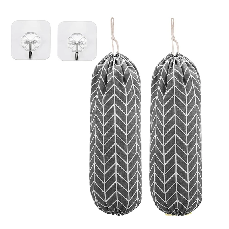 

Kitchen Garbage Bag Storage Bag Washable Grocery Bag Wall Hanging Easy Extraction Plastic Bag Storage Hanging Bag