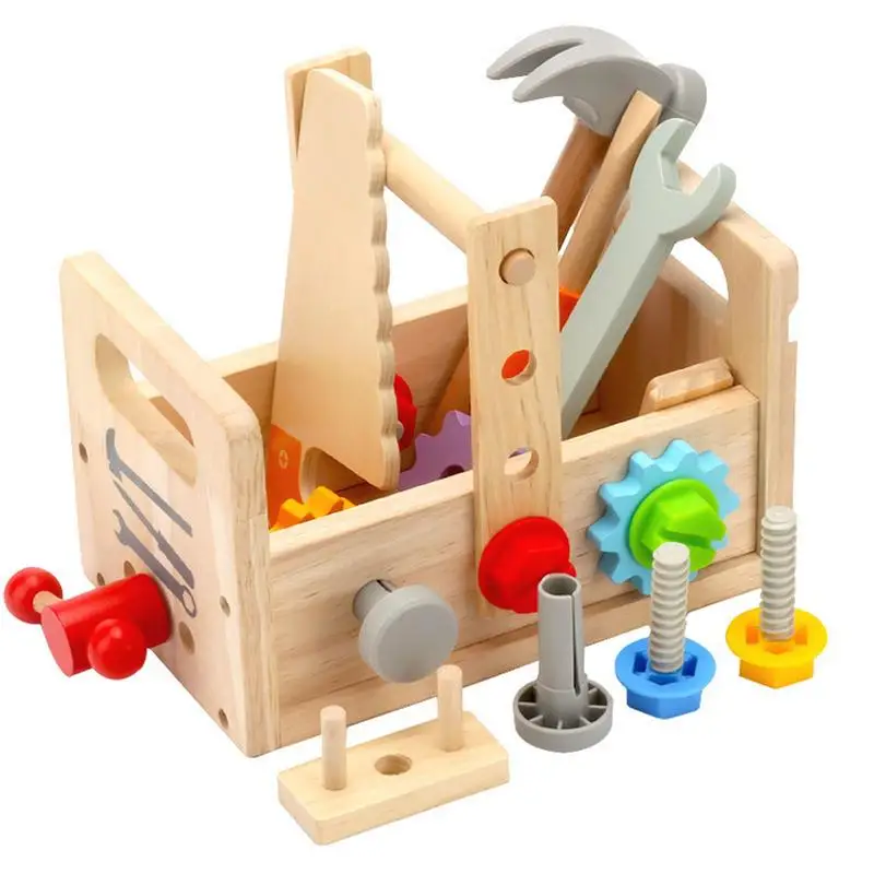 

15 шт., деревянные игрушечные строительные блоки «Монтессори»