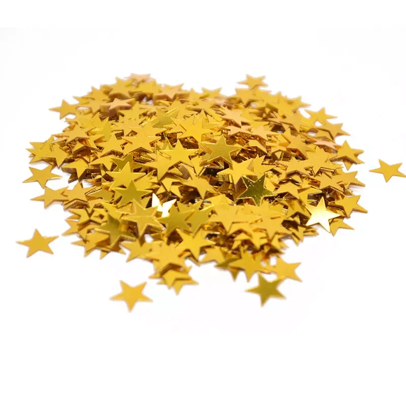 

Gold Silver Stars Sequins 6mm 10mm Acrylic Laser Confetti Sprinkles Table Scatters for Wedding Birthday Party Decoration