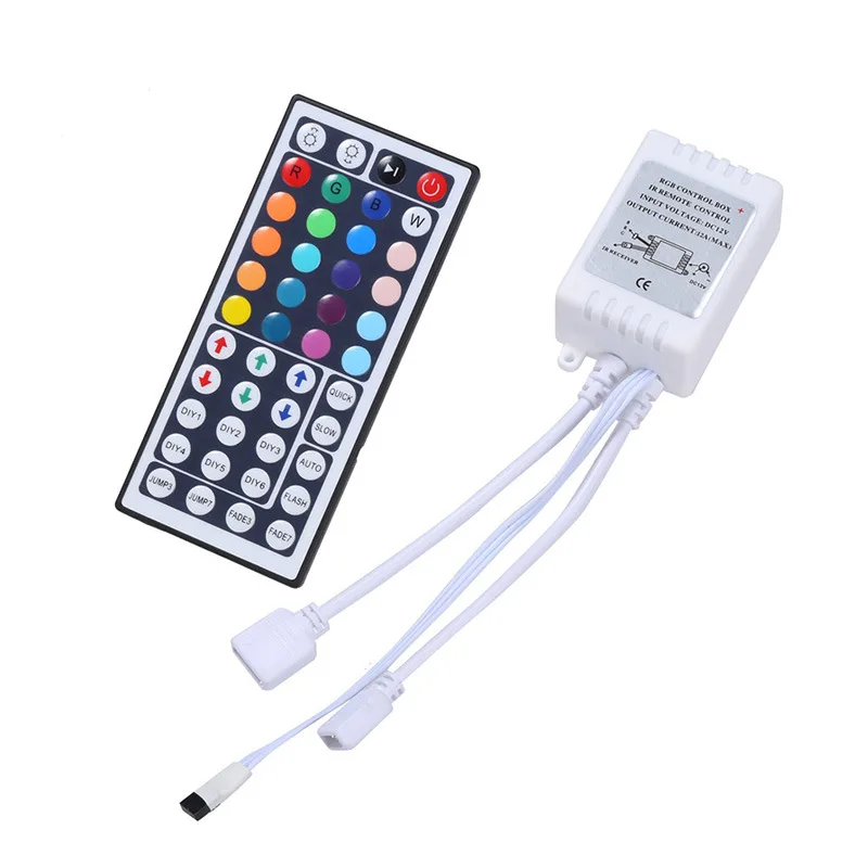 

LED Controller 44 Keys LED IR RGB Controller LED Lights Controller IR Remote Dimmer DC12V 6A for RGB 3528 5050 LED Strip 12V