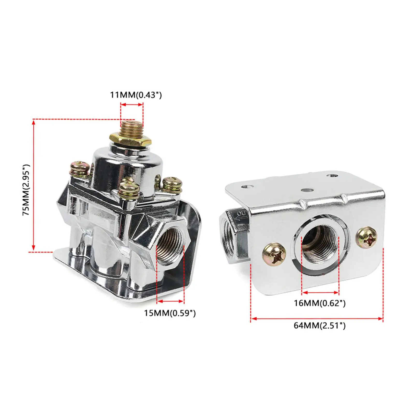 Регулятор давления топлива с портами NPT 3/8 дюйма запасная часть из цинкового