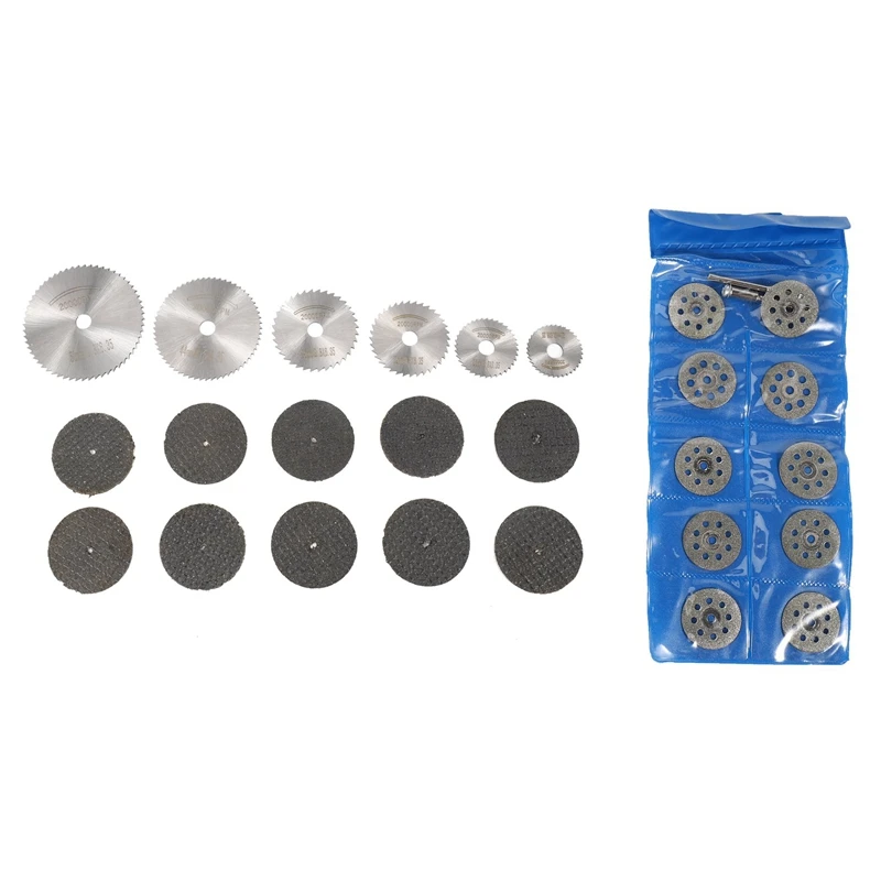 

42 Pcs Rotary Cutting Wheels Tool Kit Diamond Cutting Wheel Mini HSS Circular Saw Blades And Resin Cut-Off Wheels For Woodworkin