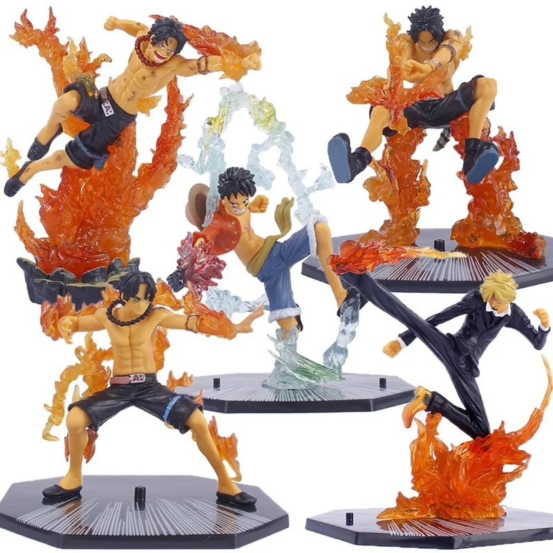 17 см аниме фигурка один кусок Vinsmoke Sanji Ace Обезьяна D. Экшн-фигурка Luffy из ПВХ