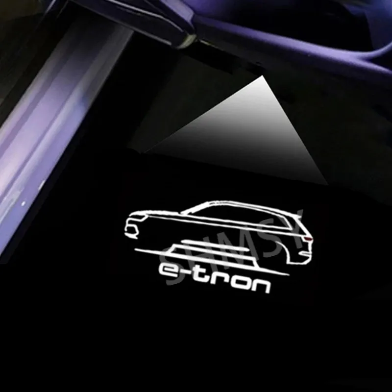 2 шт. для Audi E-tron 2019 2020 2021 2022 2023 2024 светодиодные дверные приветственные огни логотип