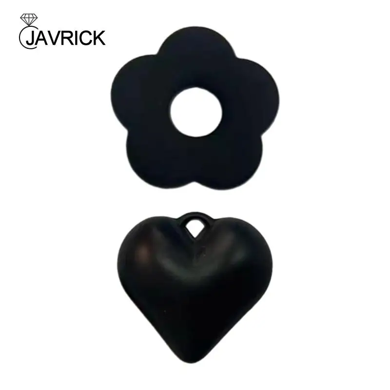 

Black Loves Flower Hang Tags Summer Korean Jewelry Making Sweet Heart Pendants