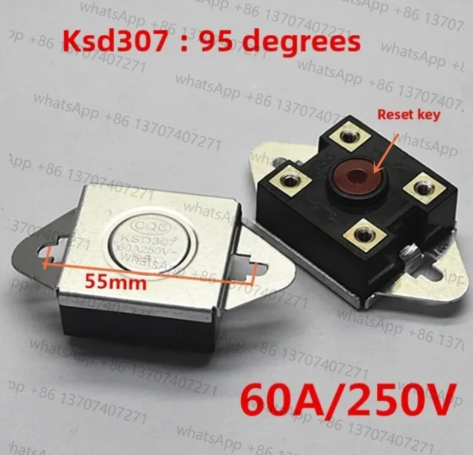 1 шт. Термовыключатель KSD307306 для водонагревателя с защитой от сухого хода, 95 градусов, 250В 60А, ограничитель температуры (art.: 3920d868d1aeb) - 3920d868d1aeb