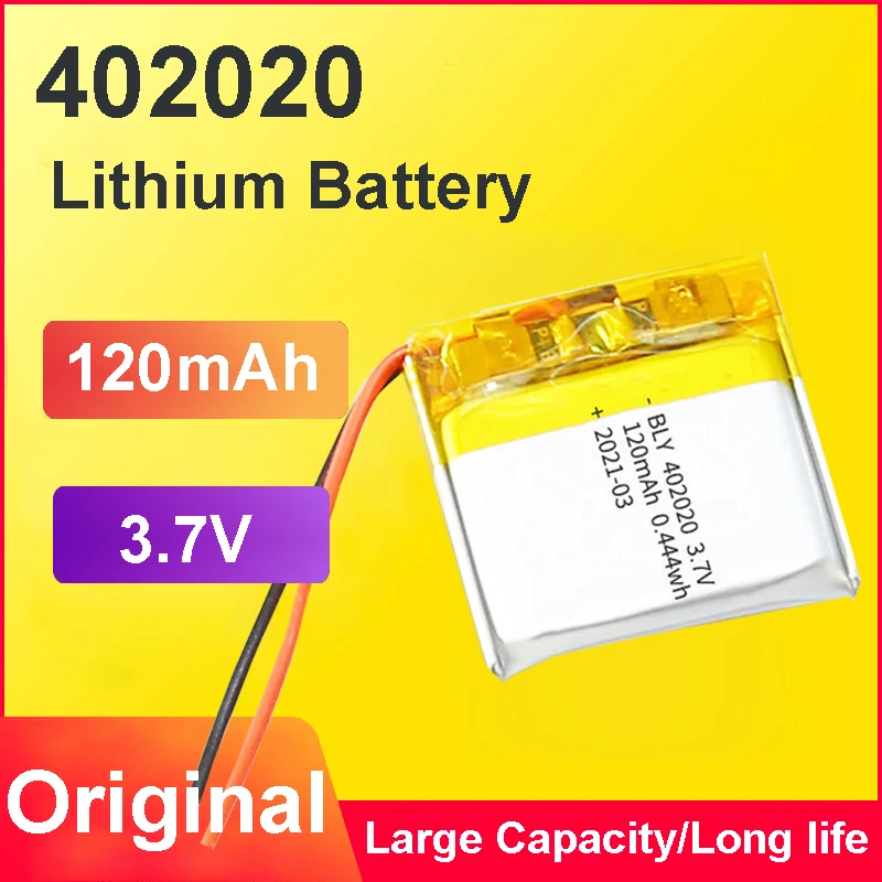

Литий-полимерный аккумулятор 402020 мАч, перезаряжаемая литиевая батарея для голоса, Bluetooth наушников, динамиков, планшетов, электрических игру...