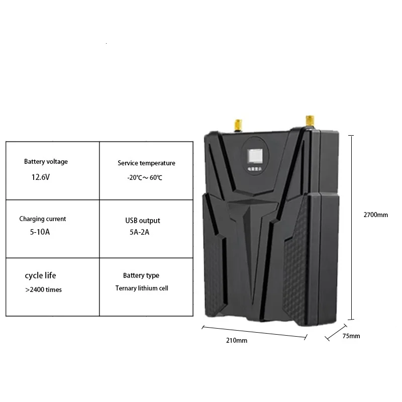 

Special Polymer Rechargeable Ternary Lithium Battery for Ultra Light Inverter60A 12V 120Ah Outdoor Power Supply Automotive Motor