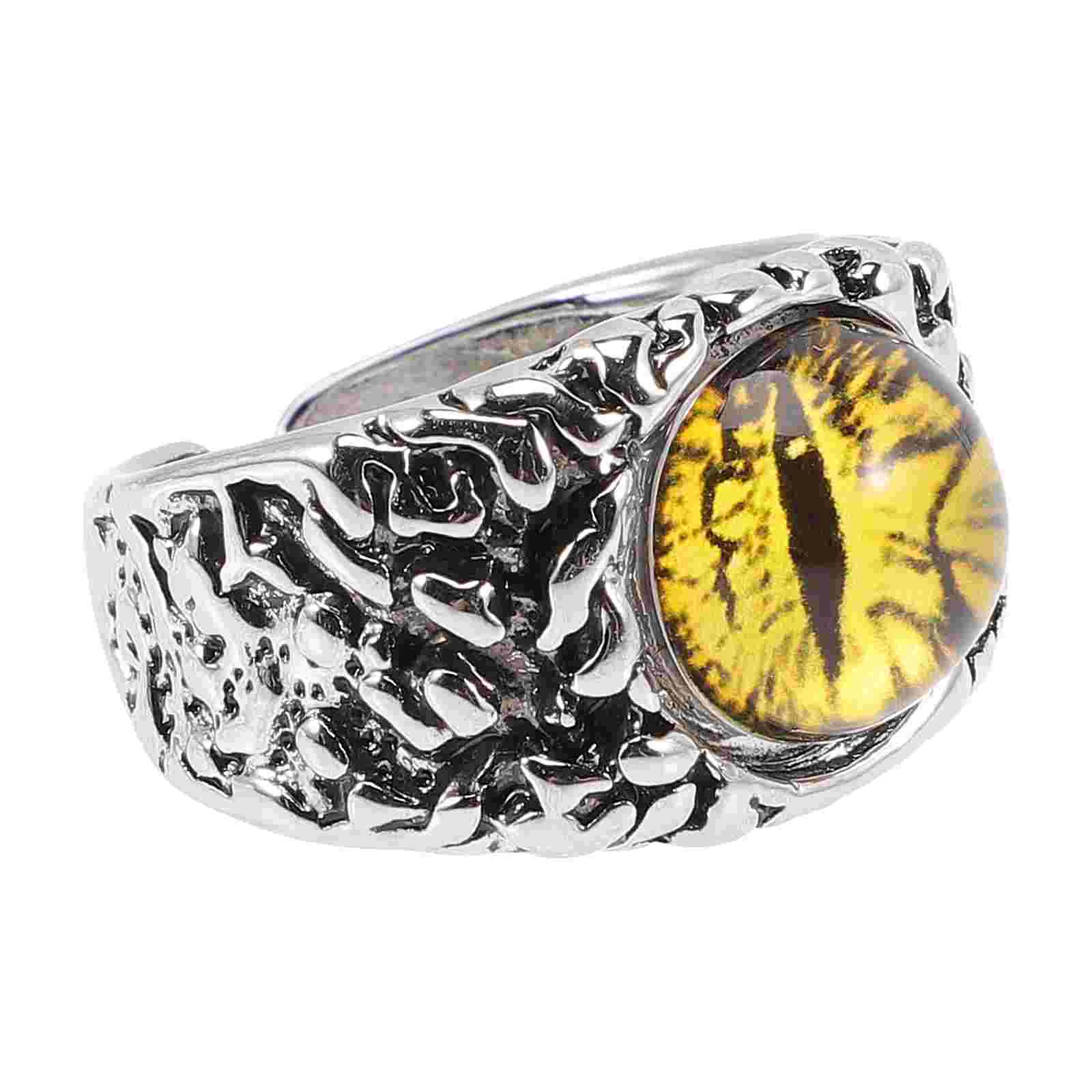 

Rings Open Eye Evil Ring Gothic Knuckle Finger Punk Jewelry Eyes Hell Adjustable Biker Nail Circles