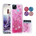 Жидкий зыбучий песок силиконовый чехол для OPPO Reno5 Pro 2Z 2F Reno4 Z 5G 4 Lite блестящий чехол Realme C21Y C15 C11 XT X2 6i 5s 5i Coque