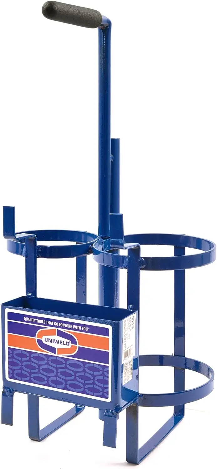

Metal Carrying Stand for 10 cu/ft "" Acetylene Tank and 20 cu/ft "R" Oxygen Tank