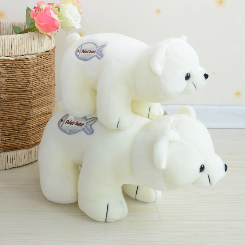 

Детская набивная кукла в форме белого медведя, 25 см, декоративная подушка, плюшевые игрушки, хороший подарок для детей и взрослых