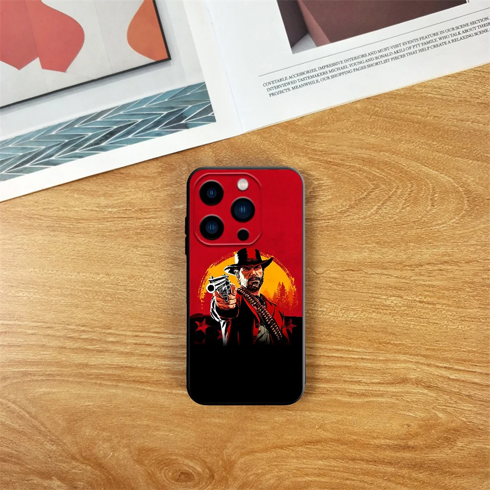 Чехол для телефона R-Red D-Dead R-Redemption Samsung S23 S22 ULTRA A22 A23 A32 A34 A52 A53 A54 A71 A72 A73 Черный мягкий
