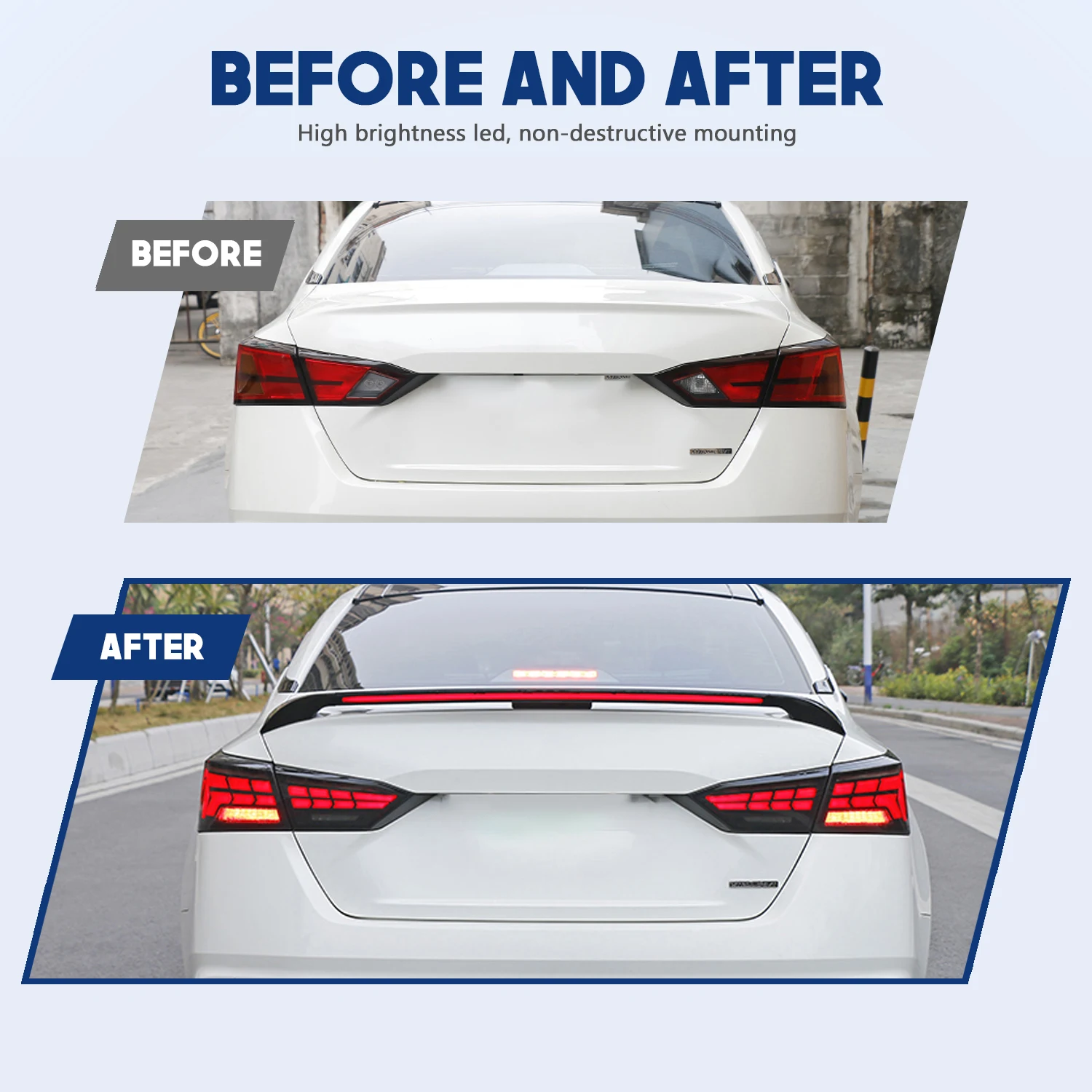 HCMOTIONZ светодиодные задние фонари для Nissan Altima 2019-2022 с последовательным указателем поворота, задние фонари в сборе, анимация запуска DRL (art.: 3920cbc2aae95) - 3920cbc2aae95