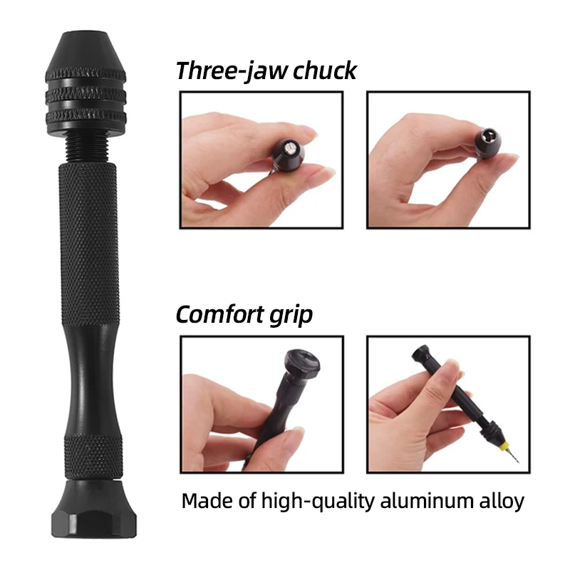 Мини-микро-набор ручных сверл 0 3-3 4 мм высокоскоростная сталь алюминиевые