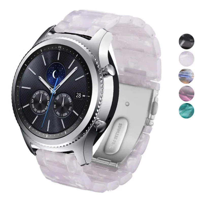 

20mm 22mm Resin Watchband for Samsung Galaxy Watch 5/4 40mm 44mm Active 2 Huawei Watch 3/GT3 Bracelet Band for Amazfit GTR/GTS