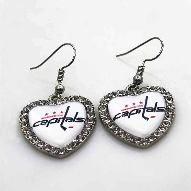 

US Ice Hockey Team Washington Dangle Charms DIY Necklace Earrings Bracelet Bangles Buttons Sports Jewelry