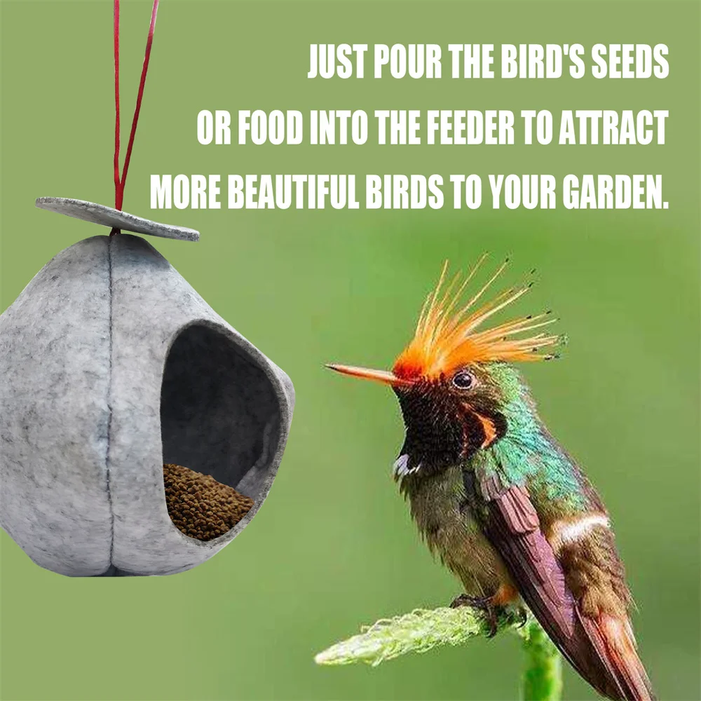 

Bird feeder hanging felt cloth outdoor balcony bird feeder Pet Products Feeder Suction Cup bird feeder Installation Feeder
