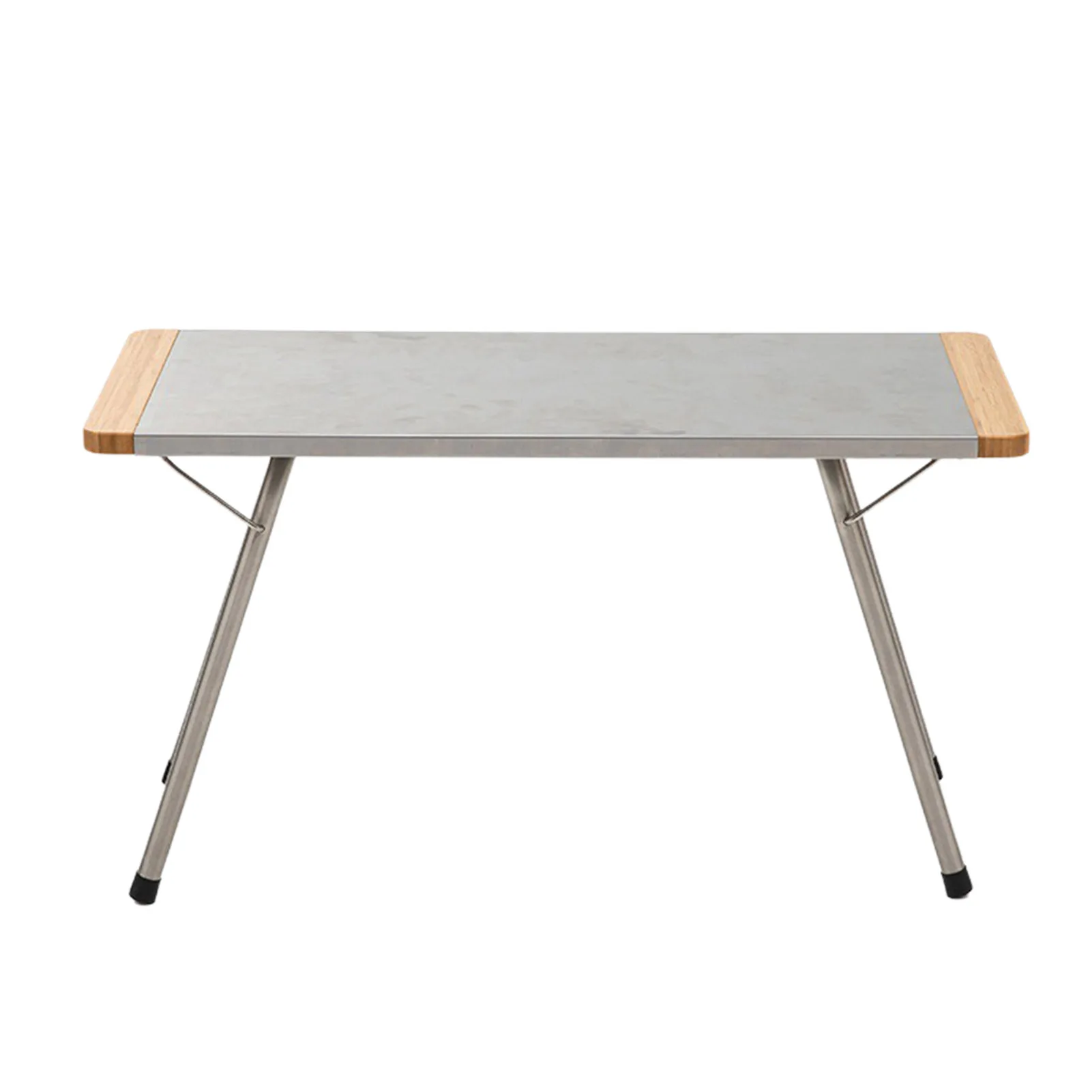 

Stainless Steel Folding Table Camping Picnic Portable Table Bamboo Compact Folding Table For Indoor Outdoor Picnic Backyard BBQ