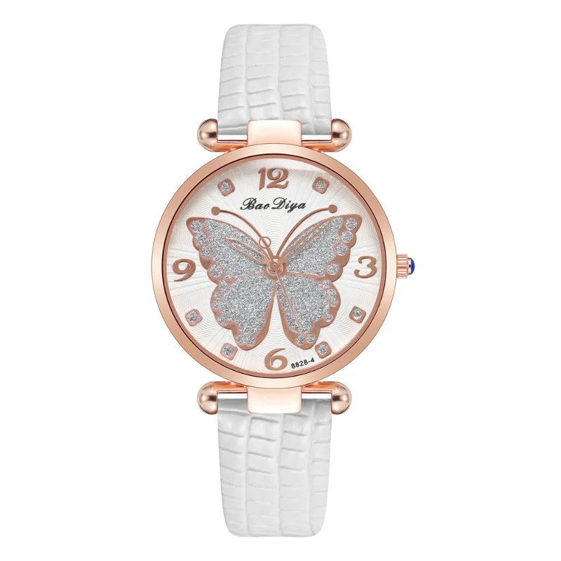 Fashion Women Quartz Watches Butterfly Dial Design Casual Female Wristwatches Woman Watches Leather Clock Montre Femme Gift
