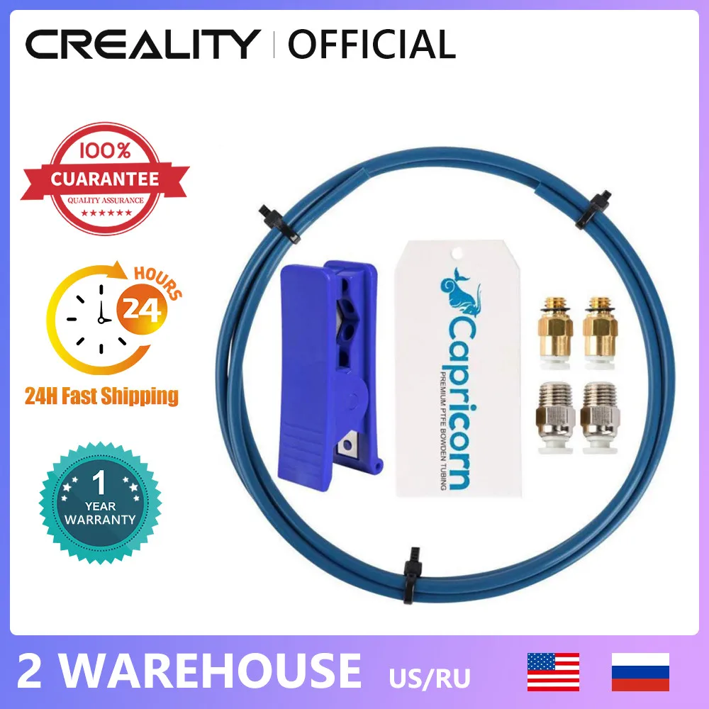 Creality Capricorn Premium XS Bowden ПТФЭ трубка 1 метр и Комплект пневматических фитингов