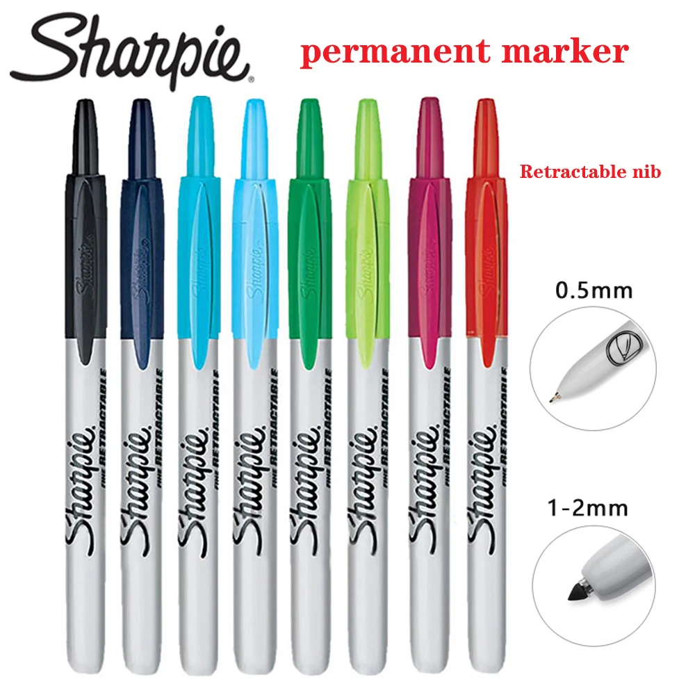 1 Pcs American Sharpie Retractable Push Marker Pen Extremely