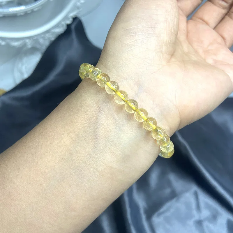 Натуральный бразильский цитрин помощник женский браслет на ночь счастливый