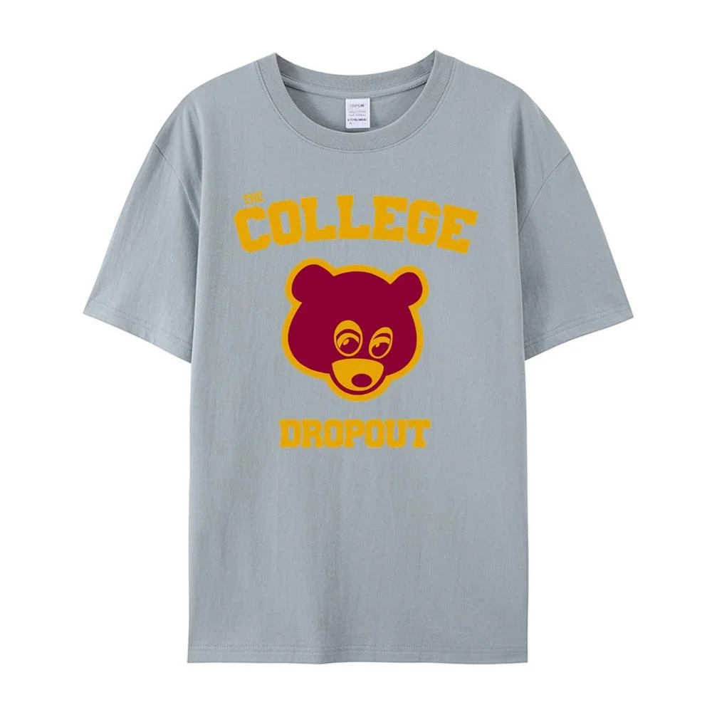 Высококачественная хлопковая Футболка Kanye West европейского размера комикс