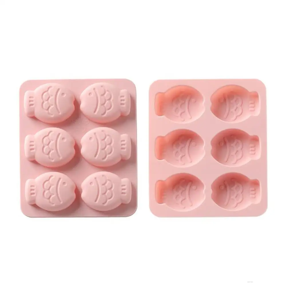 

Diy baking tray 6 hold cartoon adorable fish cake molds