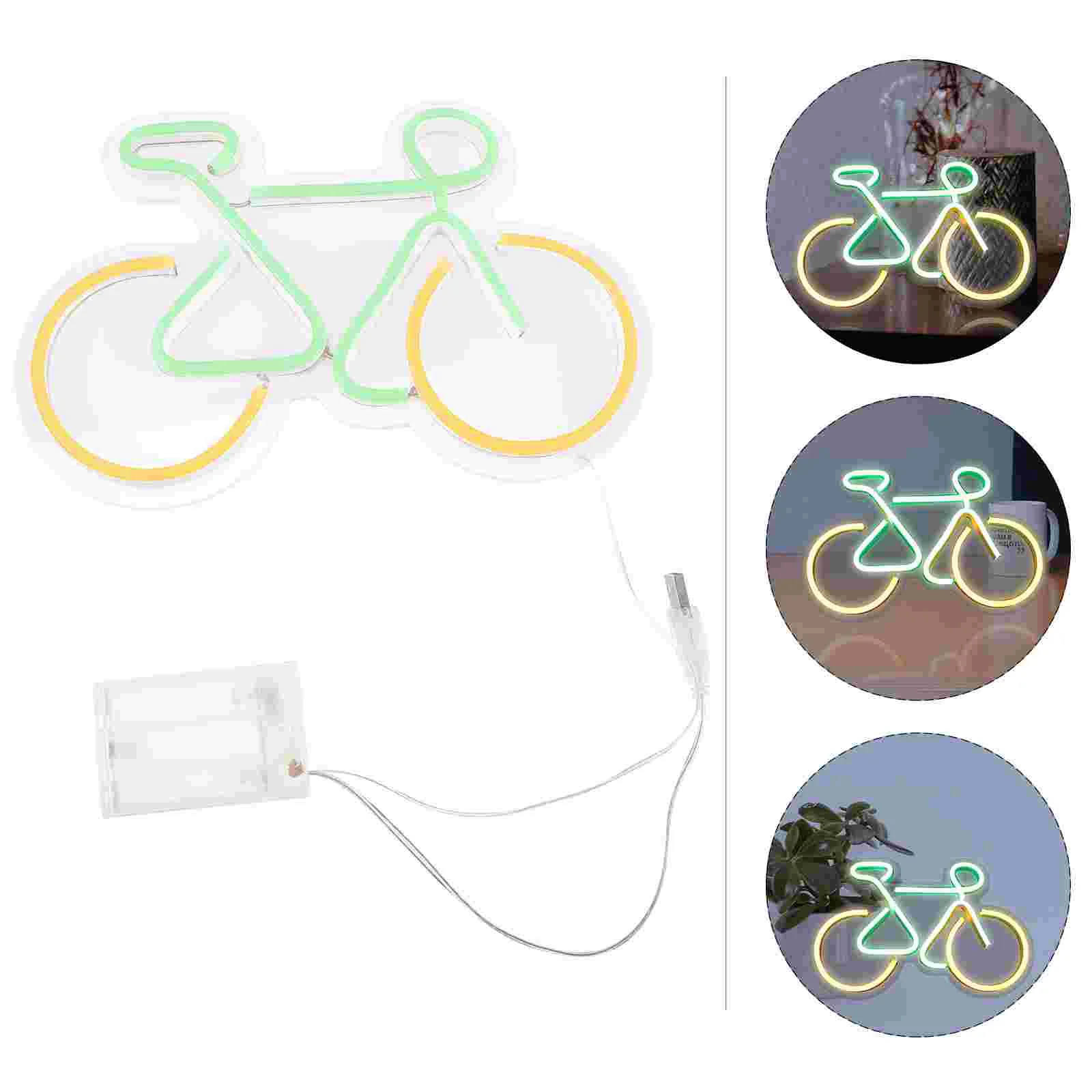 

Neon Light Led Neon Sign Decorative Light Bike Pattern Home Sign Wall Decor