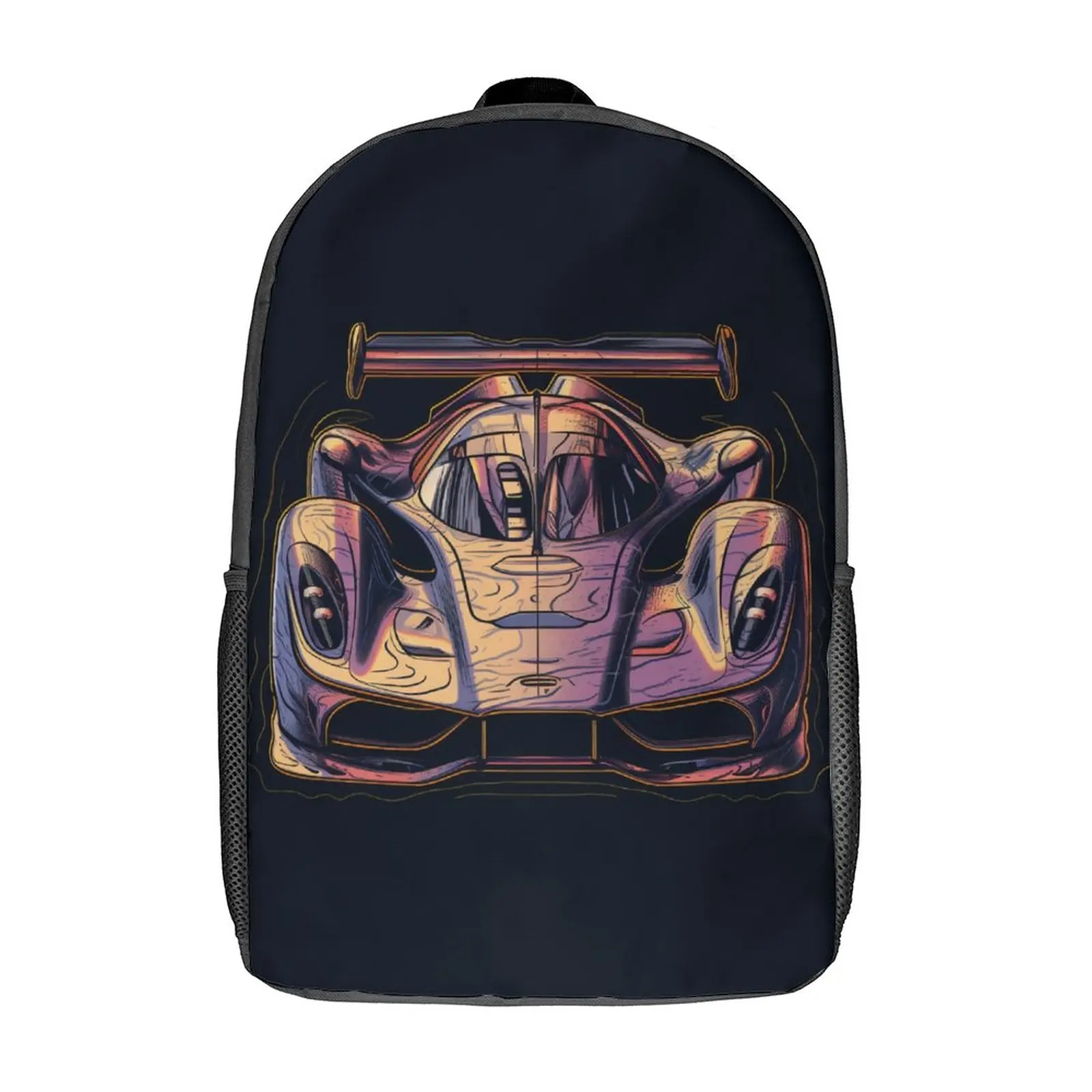 

Dazzling Sports Car Backpack Vibrant Tones Vintage Sport Backpacks Female High Quality Lightweight School Bags Pretty Rucksack