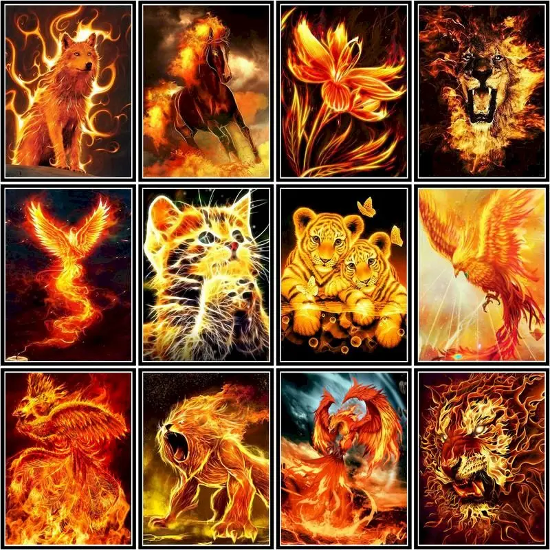 

Набор для рисования по номерам на холсте «Феникс»