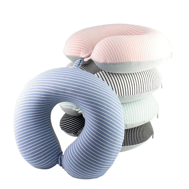 

2022 Memory Sponge Pillow Knitted Neck Massage Pillow Airplane Outdoor Travel Sanbao U-shaped Pillow