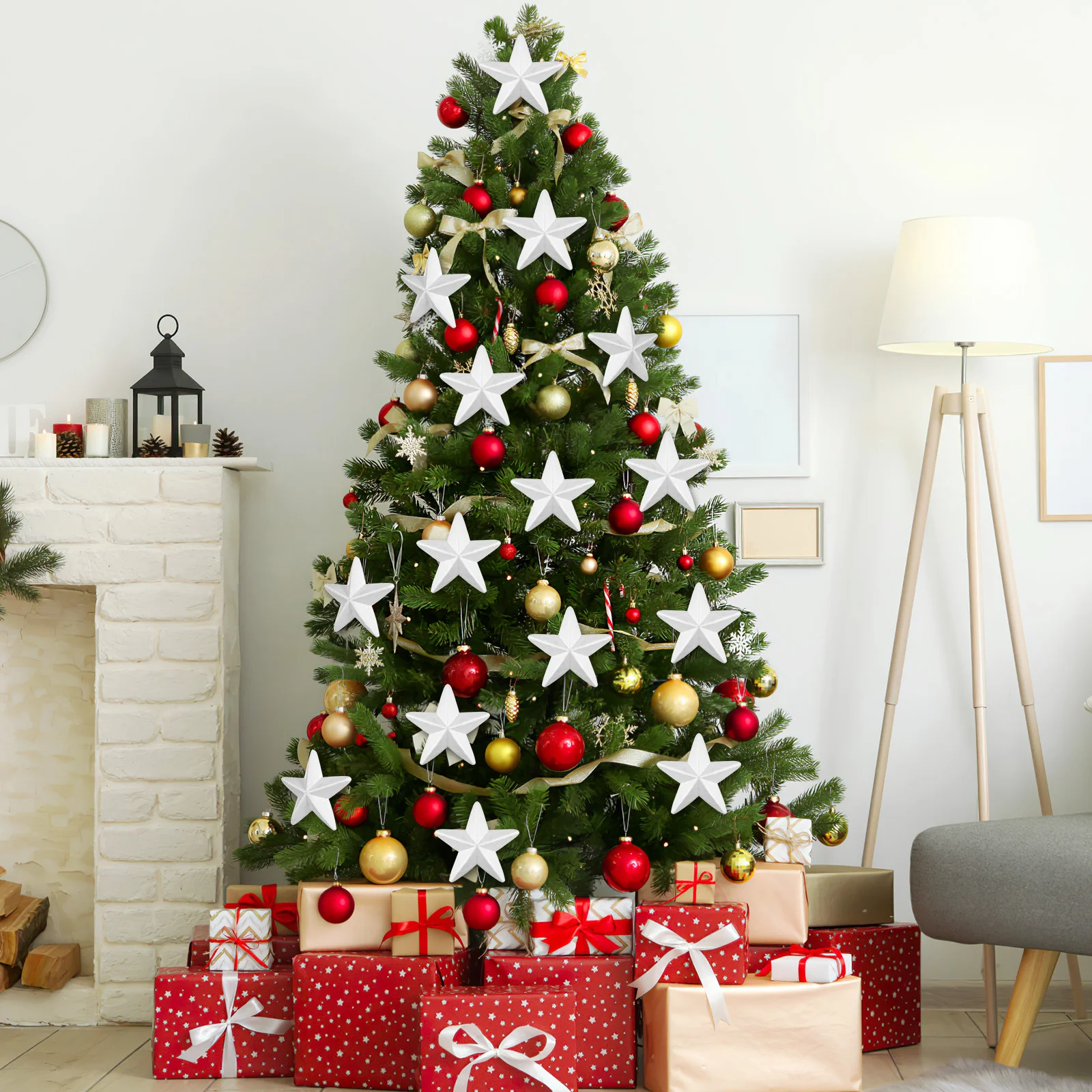 10 шт. черные украшения звездные гирлянды сделай сам белое ремесло Рождественский